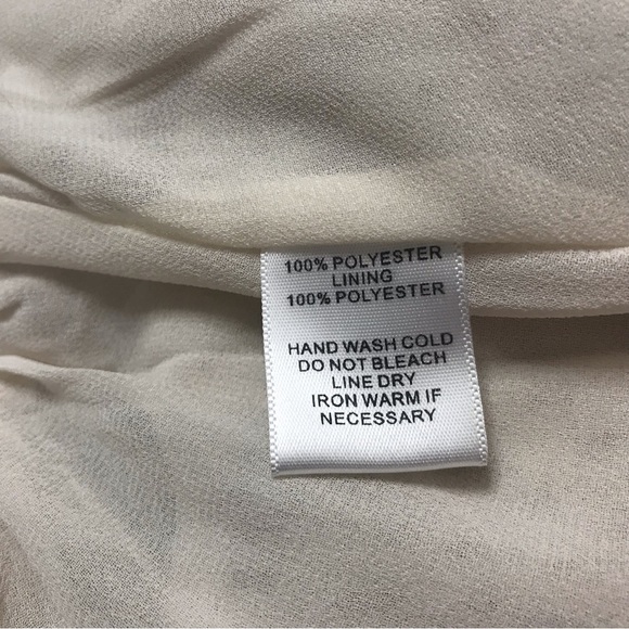 Mittoshop Women Casual Chiffon Mini Skirt Size L Ivory Tiered Short Pull On New - Picture 7 of 7